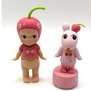 Set of 2 New Unbranded Collectible Mini Figures, Cherry Costume, Open Blind Box